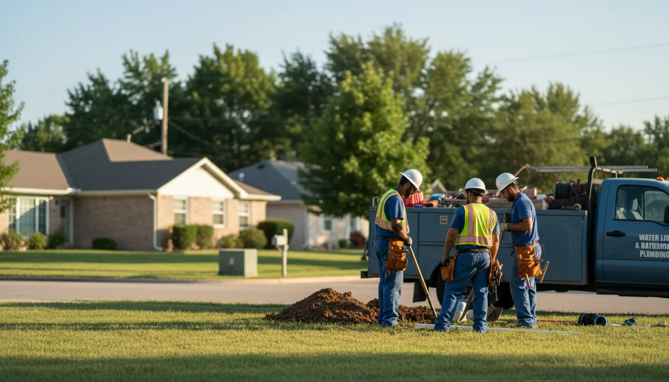 Residential water line and bathroom plumbing service in Hysham, MT